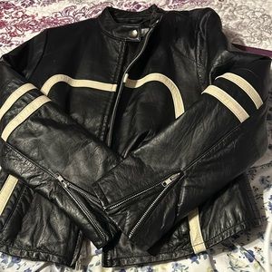 Black leather Motorcycle Jacket